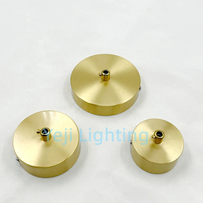 Copper Lamp Base Chandelier Fixing Plate Ceiling Lamp Round Brass Ceiling Plate Golden Thickened Copper Ceiling Rose Cable Grip