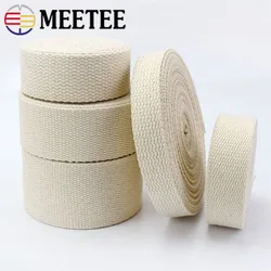 5M 1.5mm Thick Polyester Cotton Webbing Tapes 20-50mm Canvas Ribbon Band Bag Strap Belt Sewing Tape DIY Clothing Accessories