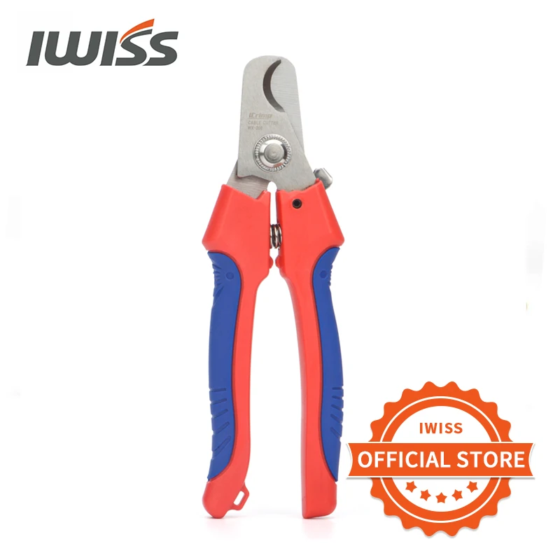 IWISS iCrimp 6.5-Inch Wire Cable Cutter,Shear Cutter,Electronics Cutter for Aluminum, Copper and Communication Cable