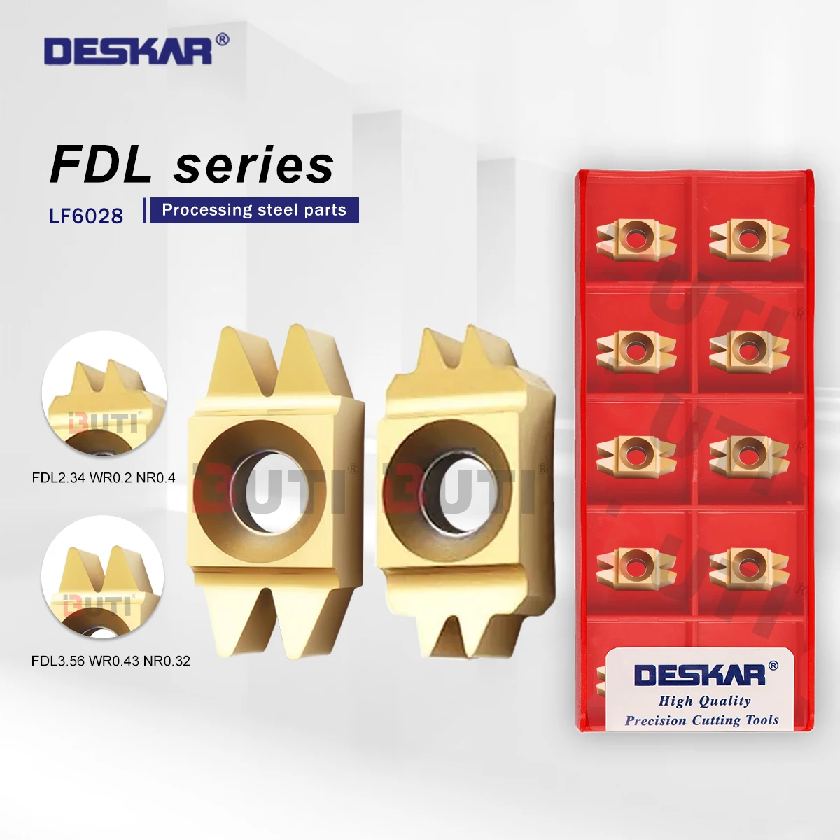 

DESKAR 100% оригинал FDL2.34 WR0.2/NR0.4 FDL3.56 WR0.43/NR0.32 LF6028 Токарный станок с ЧПУ Ременный шкив Твердосплавные вставки Токарные инструменты
