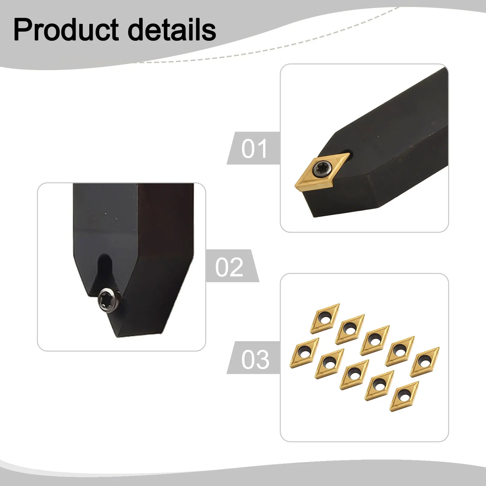 

Сменные вставки SDNCN2020K11 Кронштейн Бизнес-промышленный DCMT11T304 Вставка Внешний токарный станок SDNCN2020K11 20 мм Ключ T15