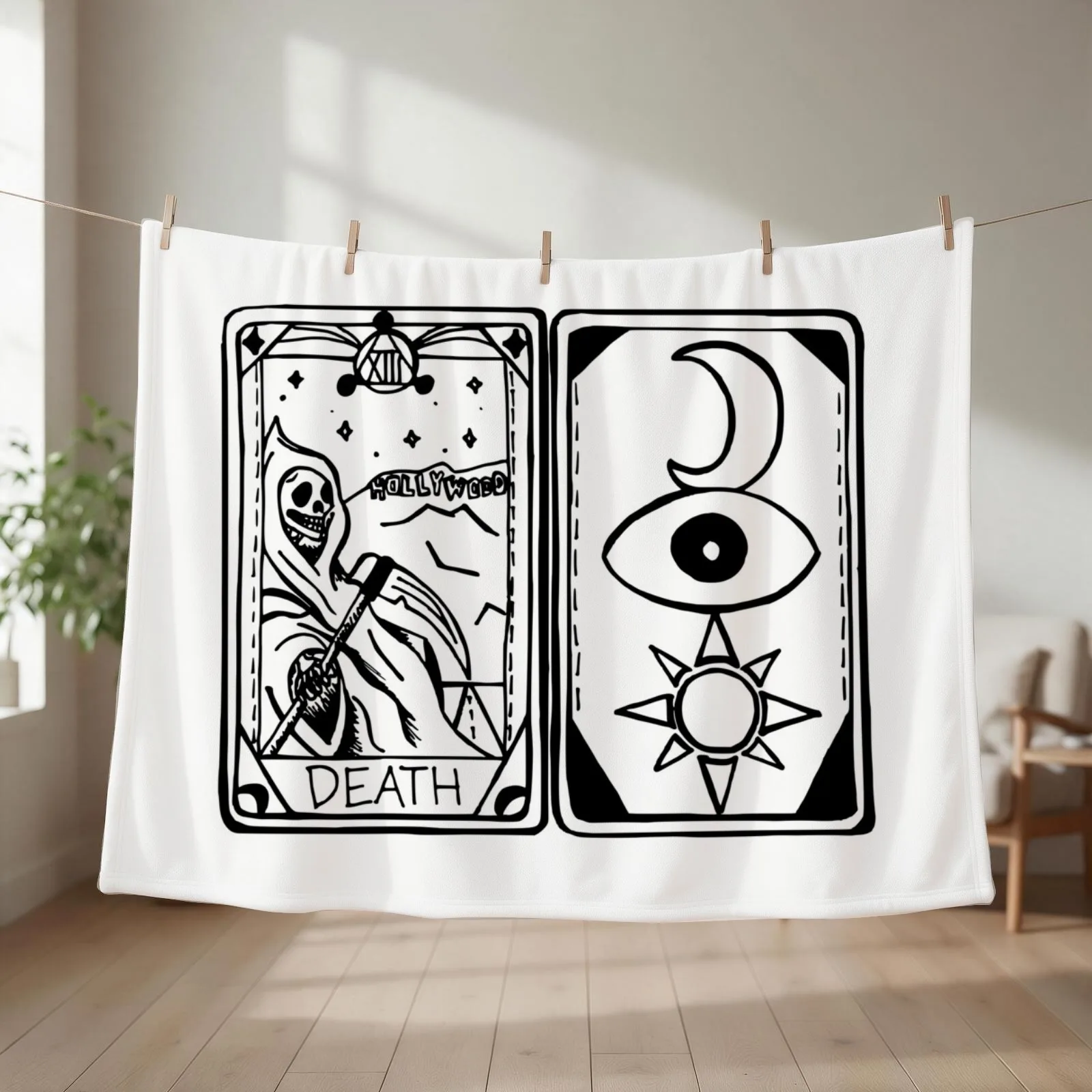 Dying in LA Tarot Throw Blanket couch cozy soft plush fuzzy picnic outdoor blanket