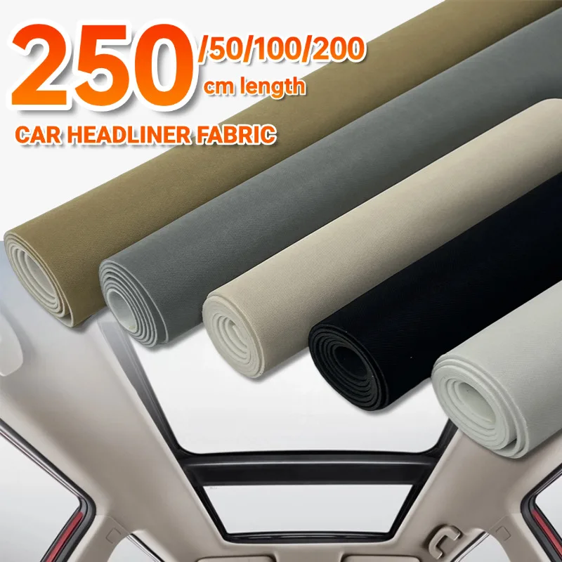 Mesh Car Headliner Fabric with Foam Backing Material Car Interior Roof Composite Sponge DIY Replacement Repair 250/200/100/50cm