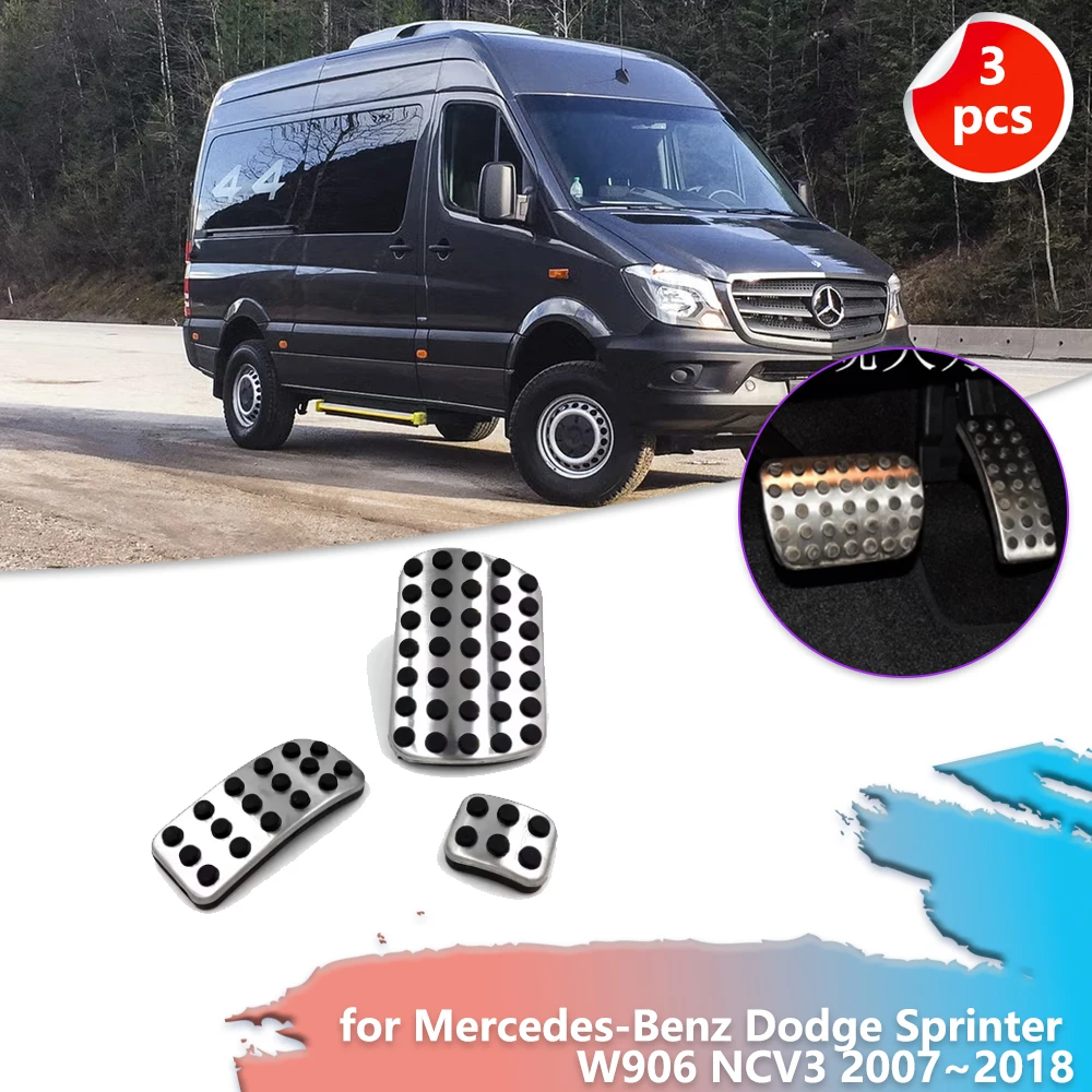 Автомобильная педаль газового тормоза для Mercedes-Benz Dodge Sprinter W906 NCV3 2007 ~ 2018 резиновая противоскользящая подставка для ног, чехол для ног, аксессуары
