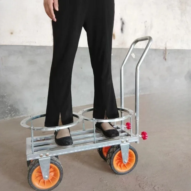 

Greenhouse vegetable field hand push picking cart, melon, fruit and vegetable household transporter, wide wheel, directional whe
