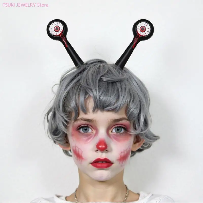 62KE 2 ชิ้นพลาสติก ผม Band Spooky คนต่างด้าว Headpiece สำหรับคอสเพลย์กิจกรรม
