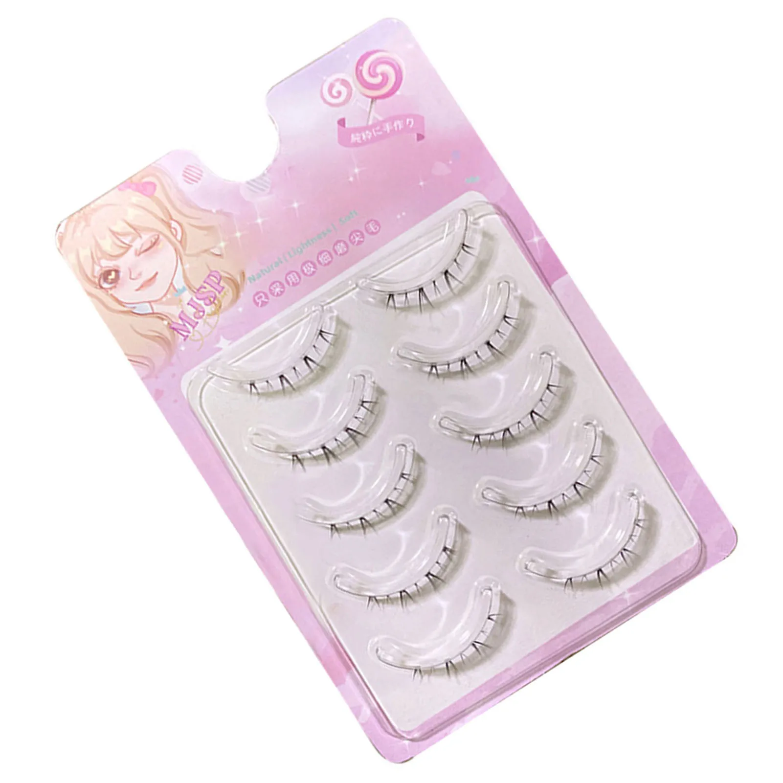 Maga Lashes Cosplay Extensions de cils, Look naturel, Astronomique, Bien couché, Allongeant les contaminants, Py, Voyage, Maquillage des yeux nus, 5 paires