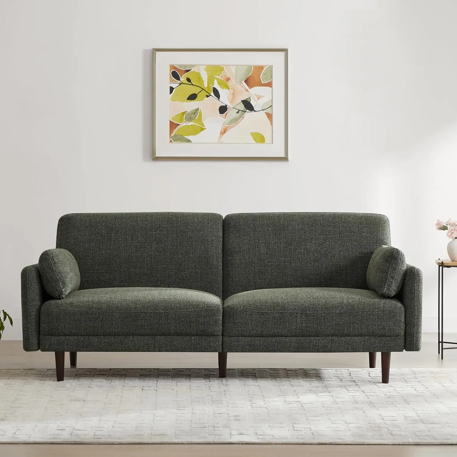 

CHITA Mid-Century Modern Sofa, Fabric Couch for Living Room with Solid Wood Leg, No-Tools Assembly, 73''W,