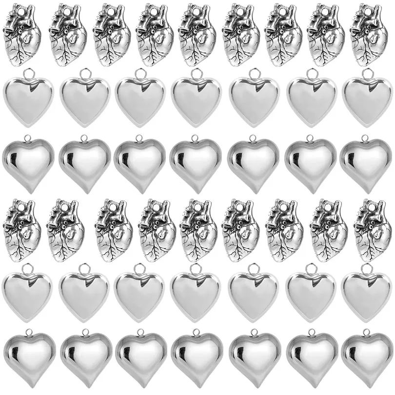 1/3Pcs Stainless Steel Punk Big Medicine 3D Brainn Organ Pendant DIY Trendy Splicing Couple Love подвеска Jewelry Accessories
