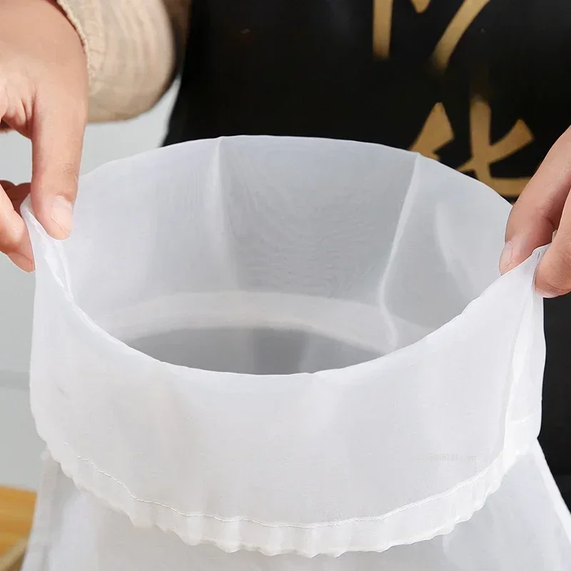 Mesh Nylon Filter Food Grade Soy Milk Wine Nylon Filter Bag Net Reusable Vegetable Stuffing Cloth Bag Kitchen Squeeze Bag