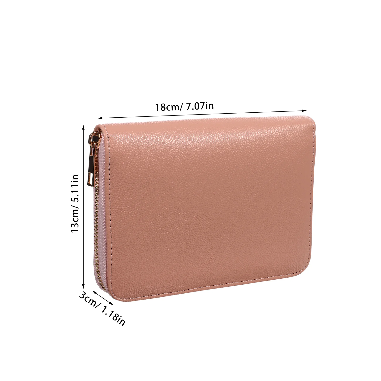 Pink PU Budget Binder Cash Holder Wallet Zipper Organizer Refillable Planner Money Saving Card Holder for Women