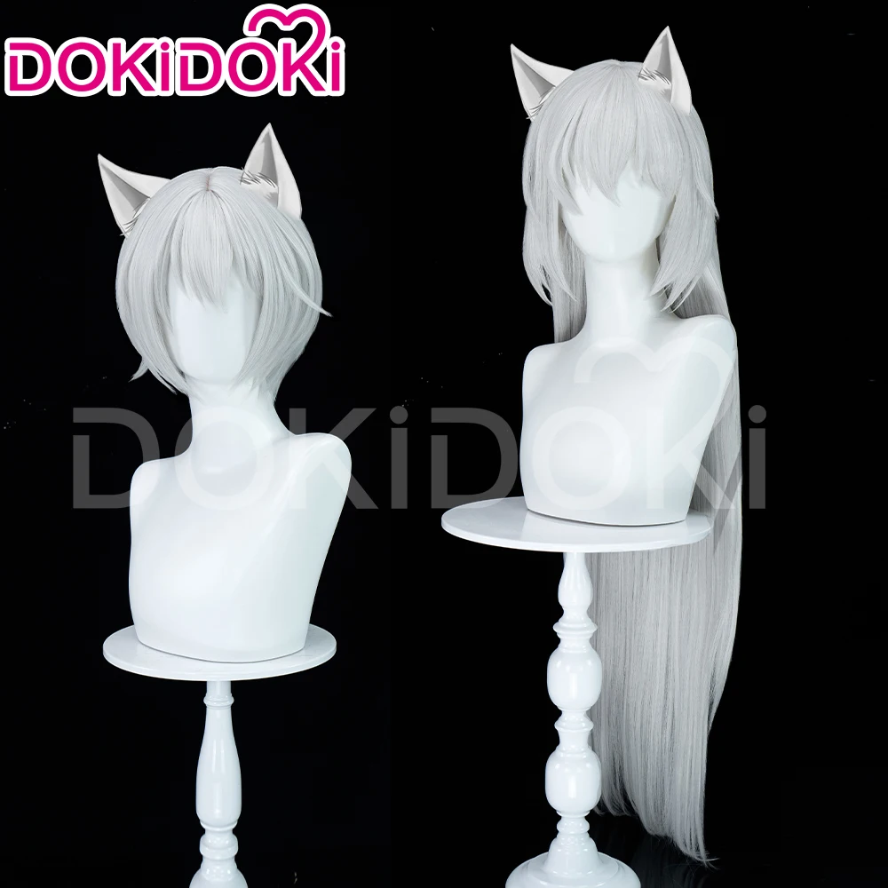 IN STOCK Tomoe Wig Anime Cosplay Wig DokiDoki Men 80cm Long Hair Fox Tomoe Cosplay Scalp Wig High Heat Resistant Free Wig Cap