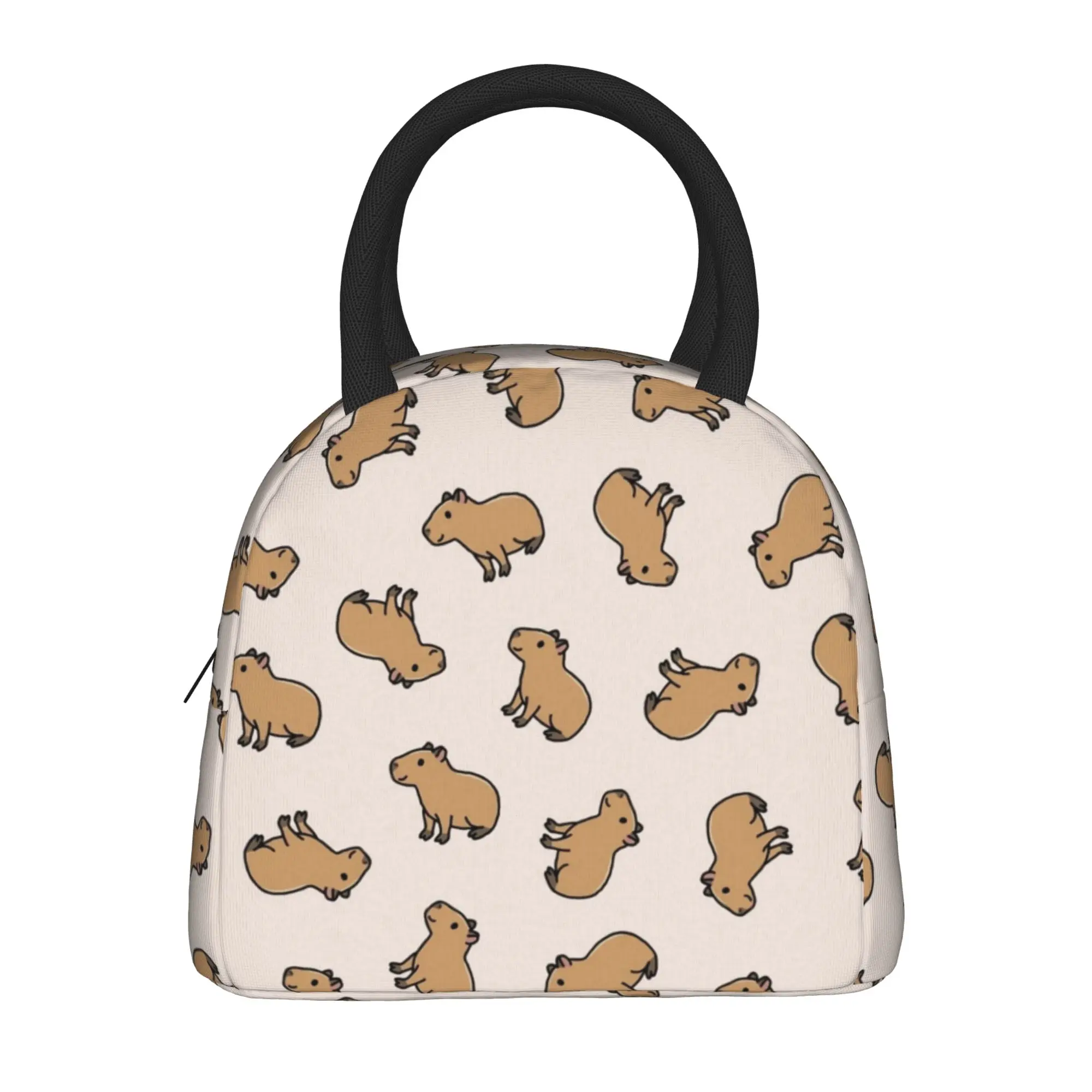 Capybara  Insulated Lunch Bags Cooler Bag Lunch Container Cartoon Cute High Capacity Tote Lunch Box Bento Pouch Office  Picnic