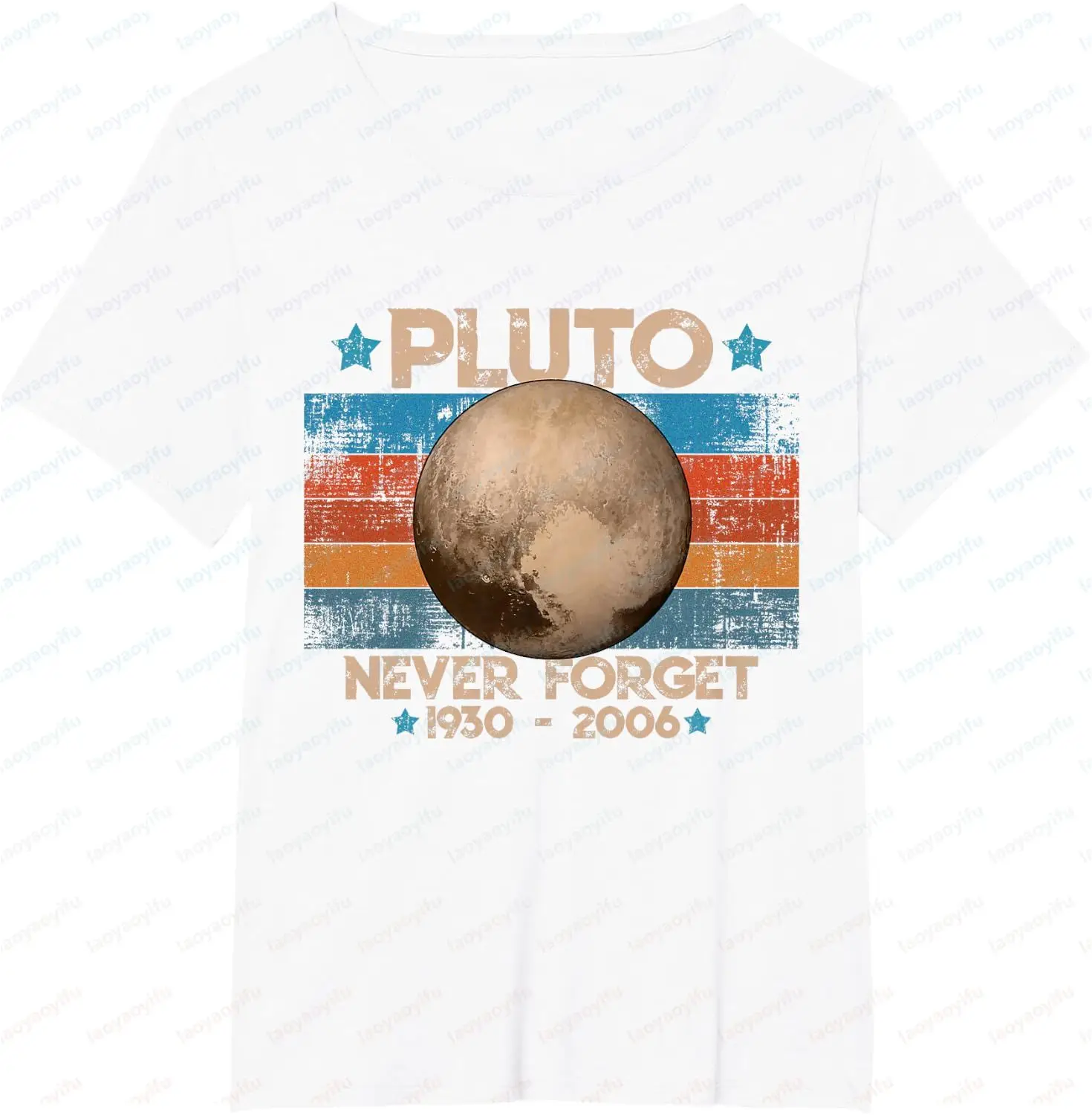 Vintage Never Forget Pluto Funny Astronomy Space T-Shirt Casual Fashion Short Sleeve O-neck Man Women Tshirt 90s 80s Soft Tees