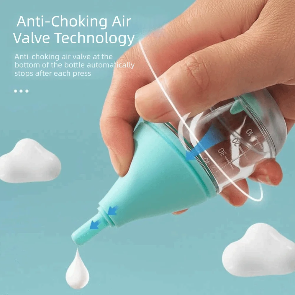 Biberón de silicona para gatos, resistente a mordeduras, tapa desmontable, alimentador para gatitos de 40ml con escala, biberón para lactancia de mascotas, herramienta para beber para animales