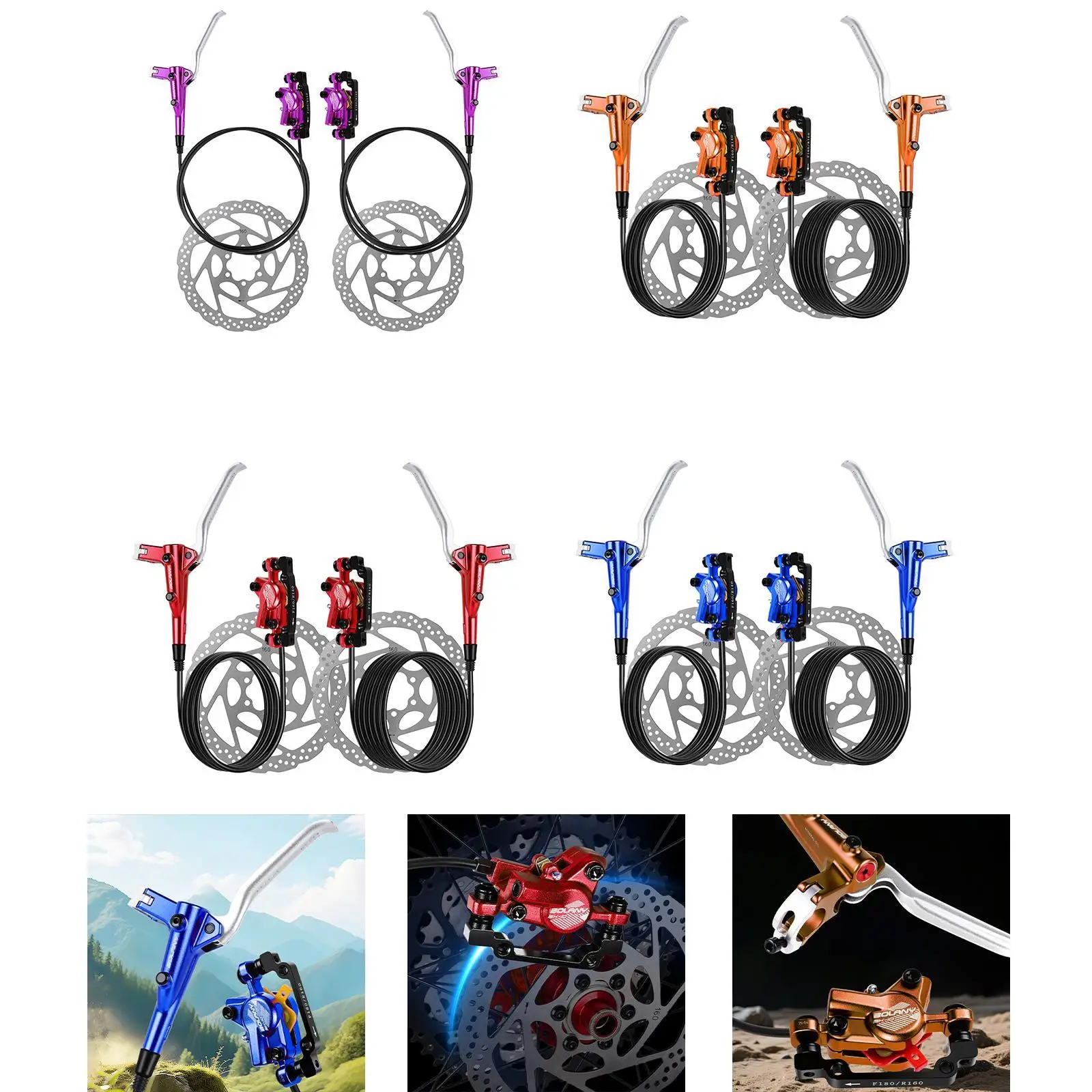 

Disc Brake Assembly for Mountain Bikes Including Calipers And Repair Parts