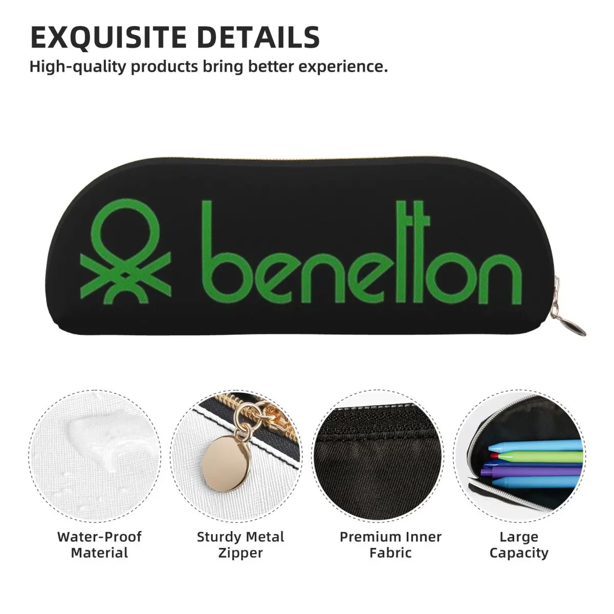 يونايتد كولورز أوف بينيتون مقلمة قلم رصاص الحقيبة تخزين القرطاسية لوازم تخزين كبيرة صندوق القلم حقيبة أقلام رصاص للطلاب