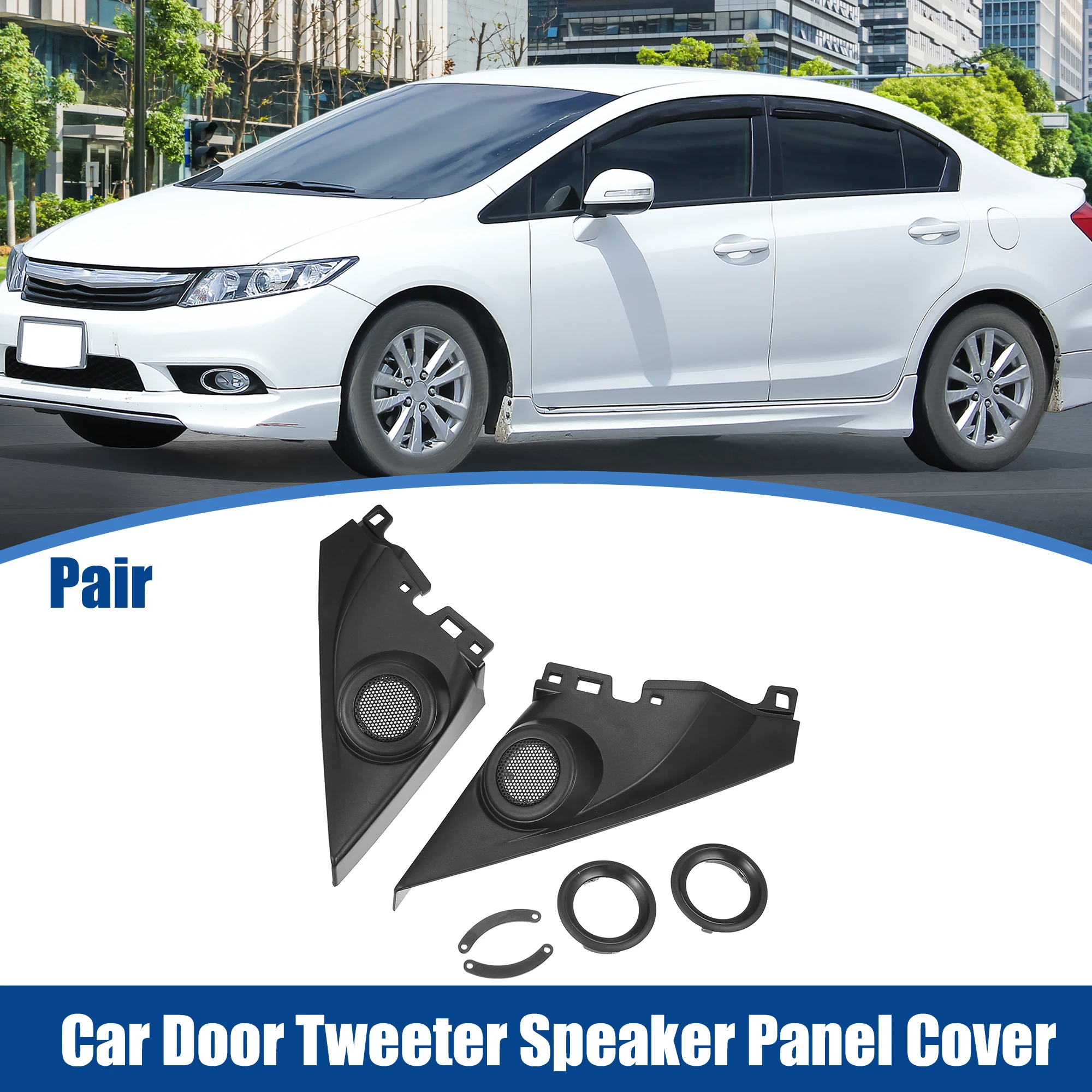 

UXCELL 1 Pair Car Door Tweeter Speaker Panel Cover Trim for Honda Civic 2016-2019