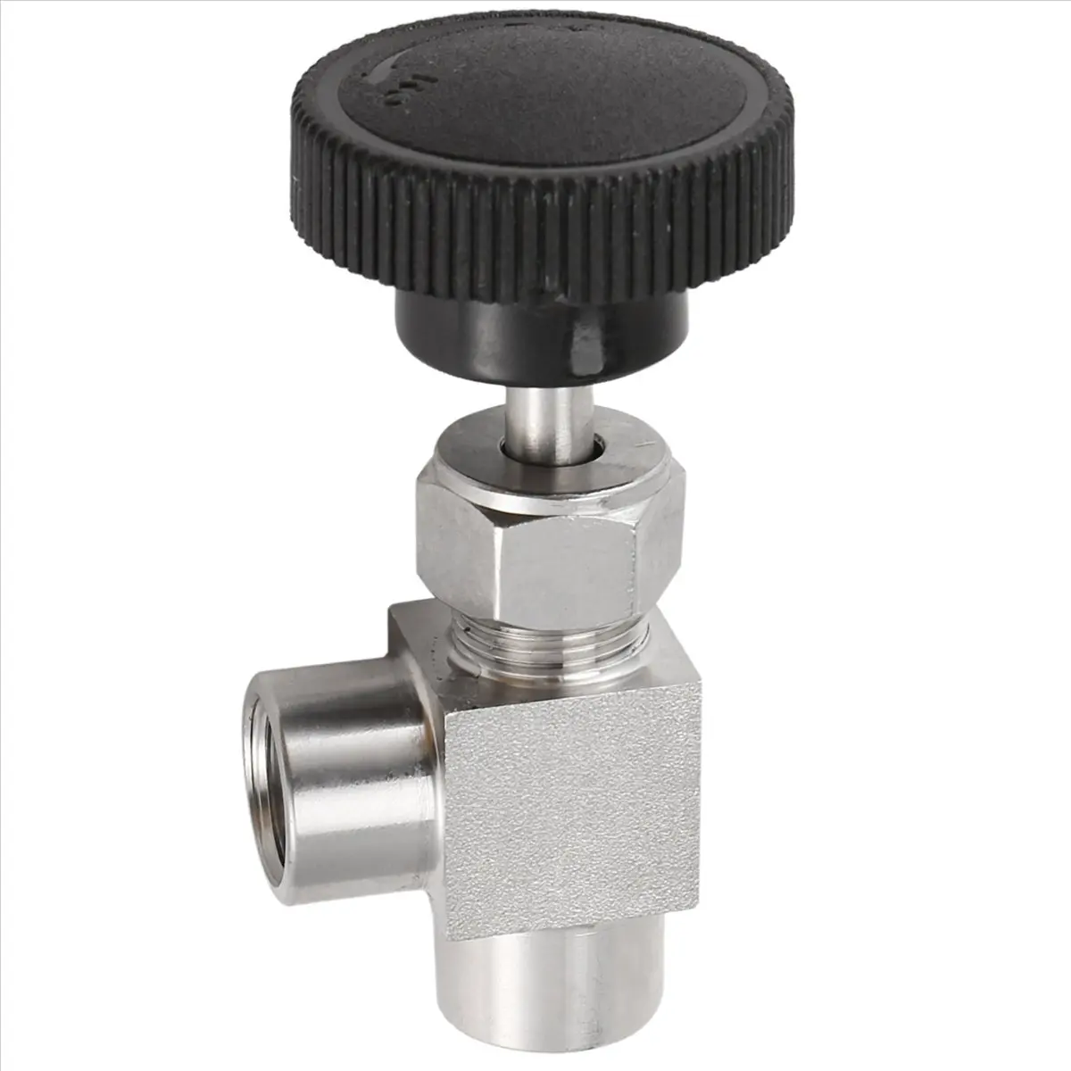 COFA Needle Valve Adjustable Needle Valve 1/4 Inch Right Angle Female Thread SS304 for Water Gas Oil