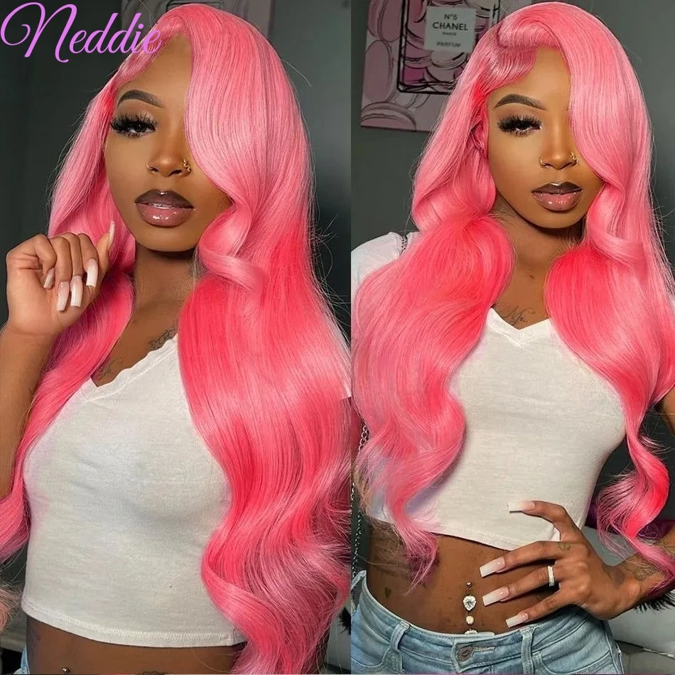 Body Wave Pink Wigs 13x4 Lace Front Wig 100% Human Hair 13x6 Hd Lace Frontal Wigs For Women Transparent Preplucked Colored Wig