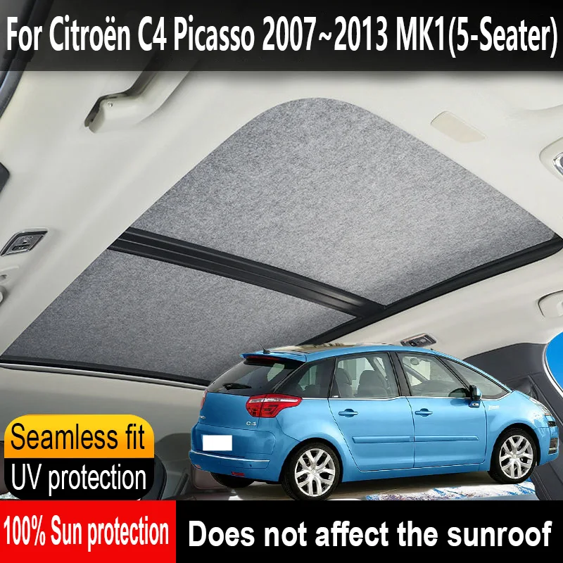 

Car Sunroof Insulation Roof Visor For Citroën C4 Picasso 2007~2013 12 MK1 Anti-UV Electrostatic Adsorption Sky Curtain Sunshade