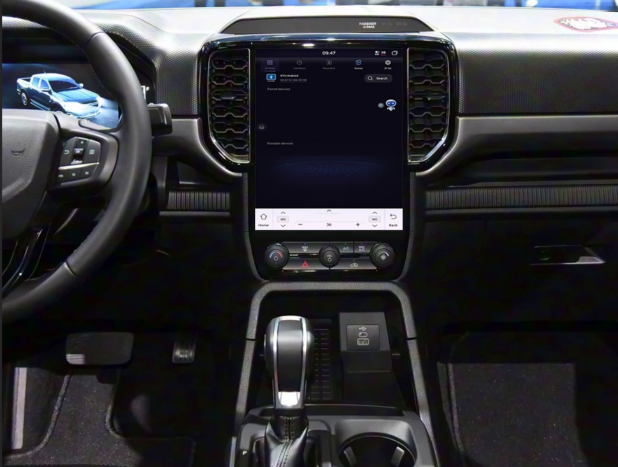 أندرويد 13 وحدة رئيس لفورد رينجر 2023 2024 2025 نمط نظام الوسائط المتعددة اللاسلكية CarPlay نظام ملاحة GPS راديو 1600*1200 #5