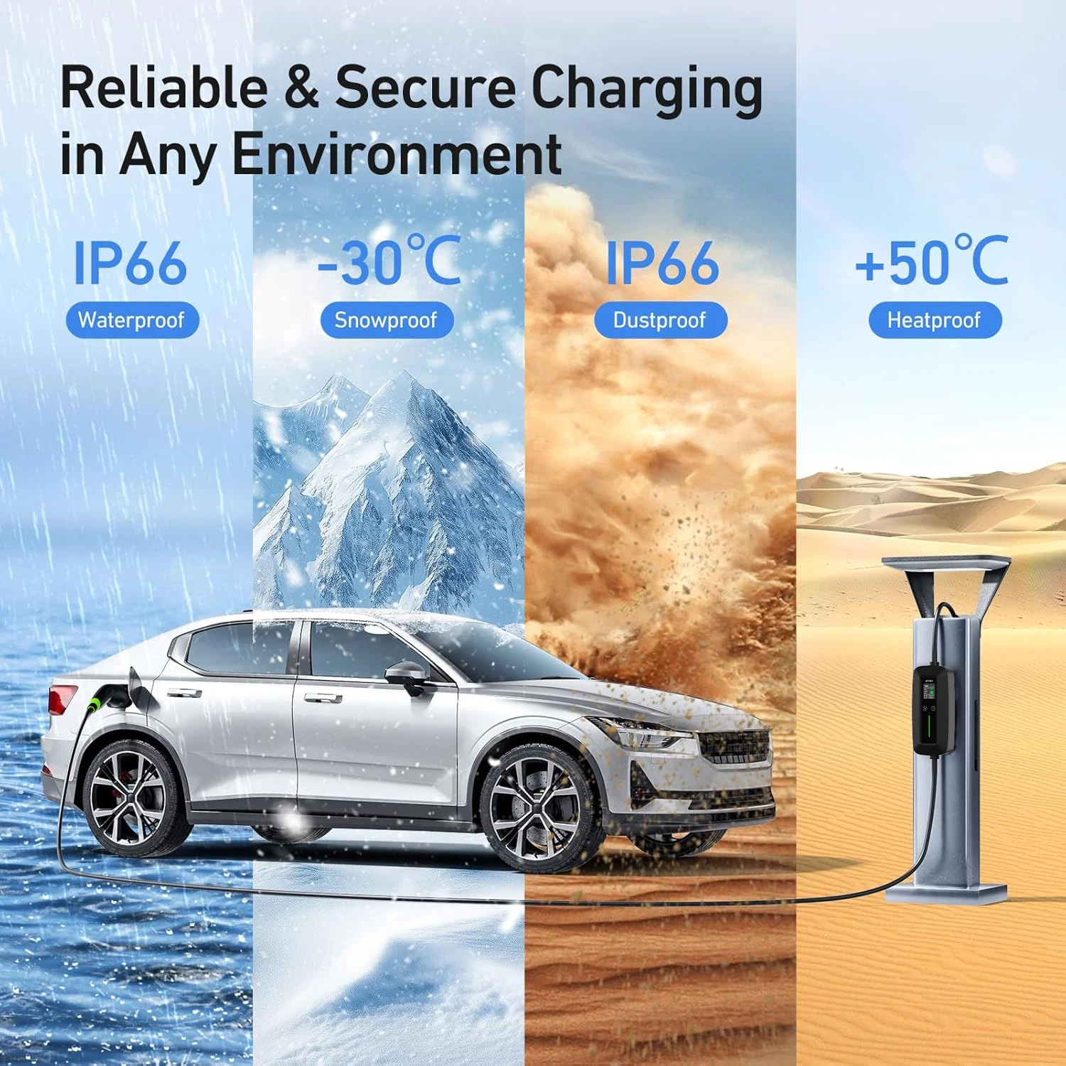 

AFEEV 11KW 16A 3-фазное переносное зарядное устройство для электромобилей Type 2 Автомобильное зарядное устройство для электромобиля Type1 GBT WIFI APP Control