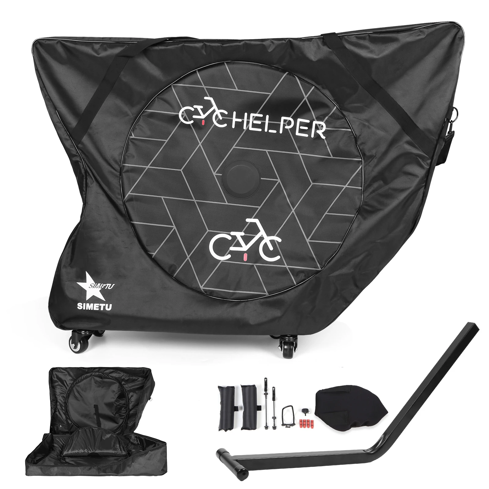 

Bicycle Storage Carry Bag with Wheels Bike Protection Bag Kit Bicycles Storing Carry Bags Professional Cycling Cover Accessories