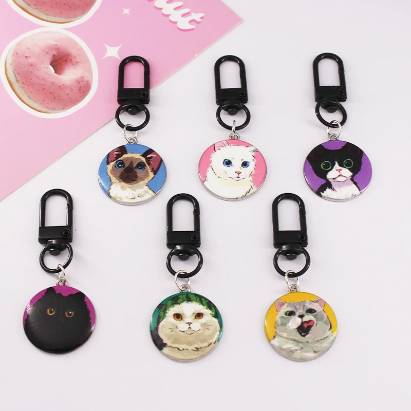 Jolis pendentifs en alliage pour clé de chat, porte-clés de voiture, breloques pour sac à dos, accessoires de décoration, chaton de dessin animé, téléphone