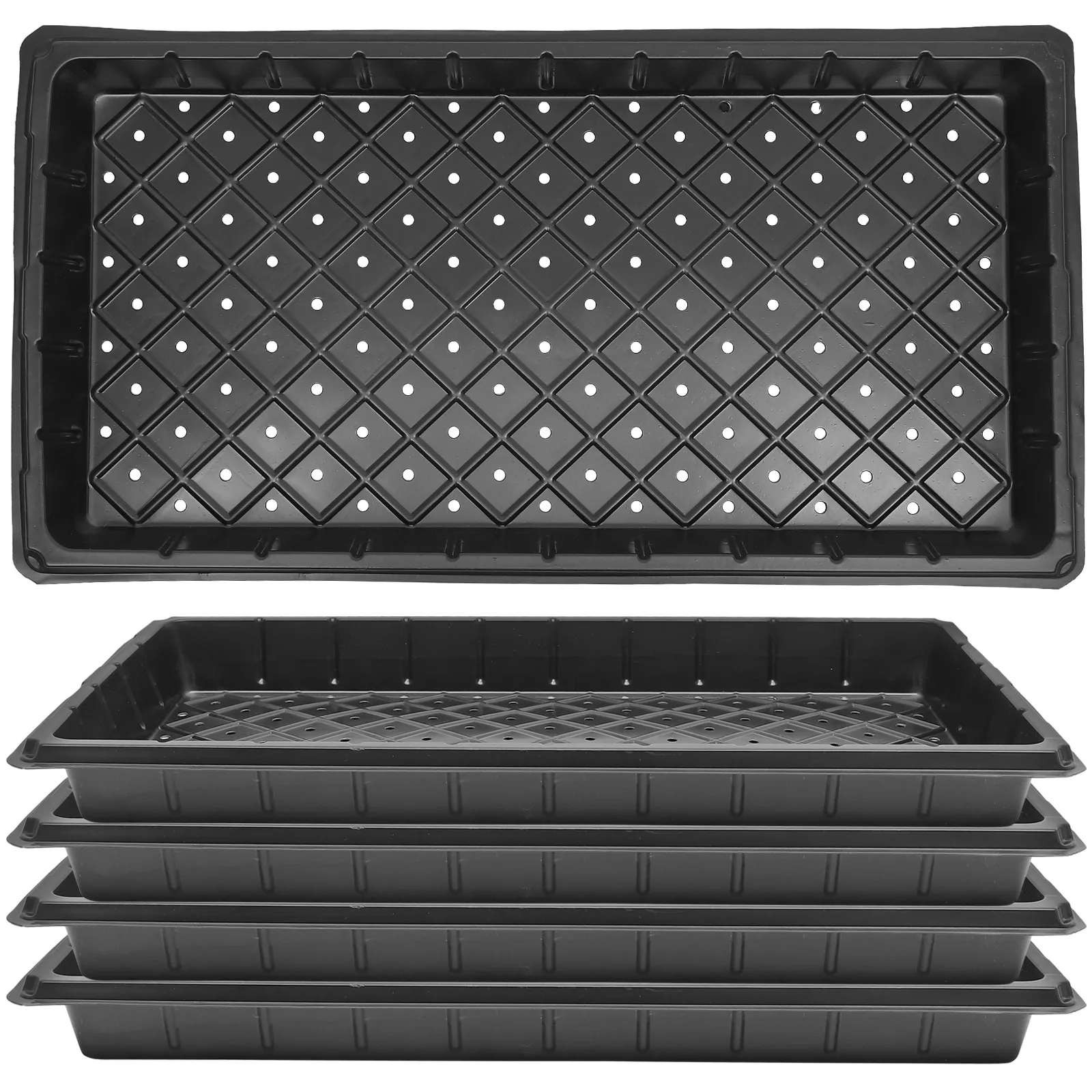 

5pcs Strong Nursery Starter Trays No Burr Comfortable Feel Long Lasting Plant Growing Tool Greenhouse Accessories