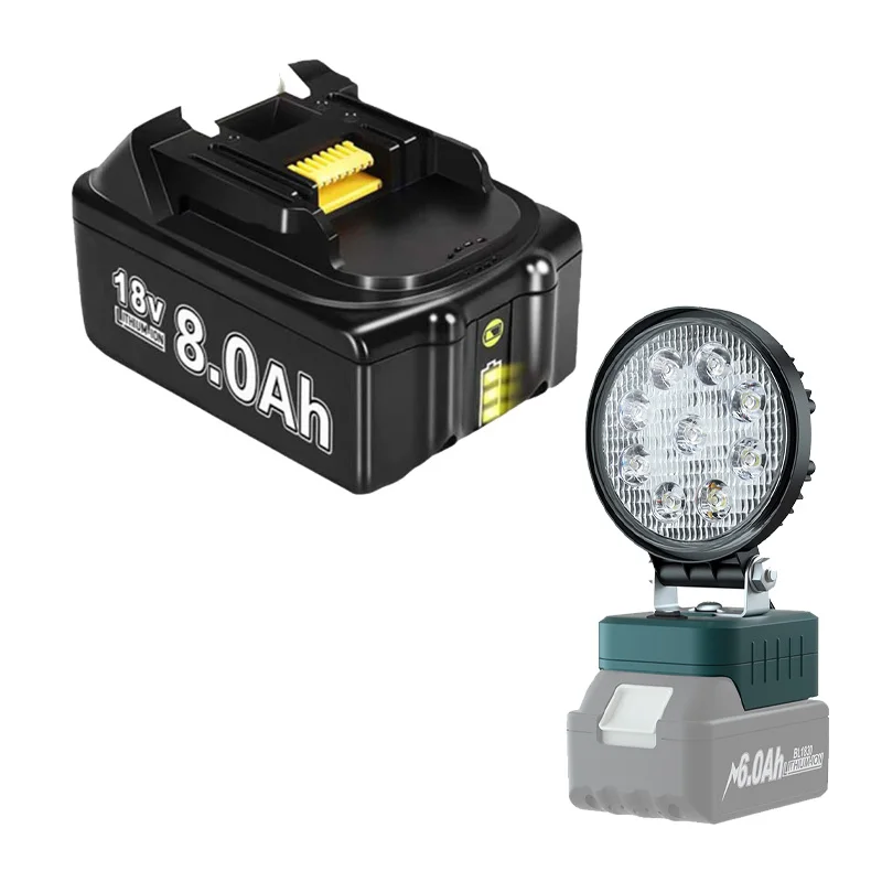 18V 8000mAh Akku für Makita BL1830 BL1815 BL1860 BL1850 BL1840B Akku-Elektrowerkzeuge, wiederaufladbarer Akku mit 4A 6A Ladegerät