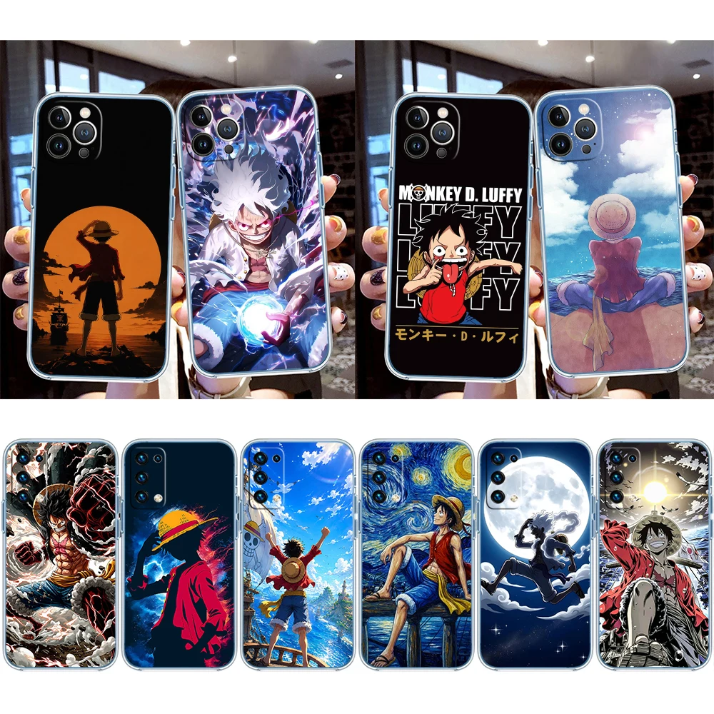 EY20 One Piece Luffy Transparent Phone Case for Motorola G40 G04 G05 One Ace Action  Fusion Plus Hyper Macro Vision Zoom view 3