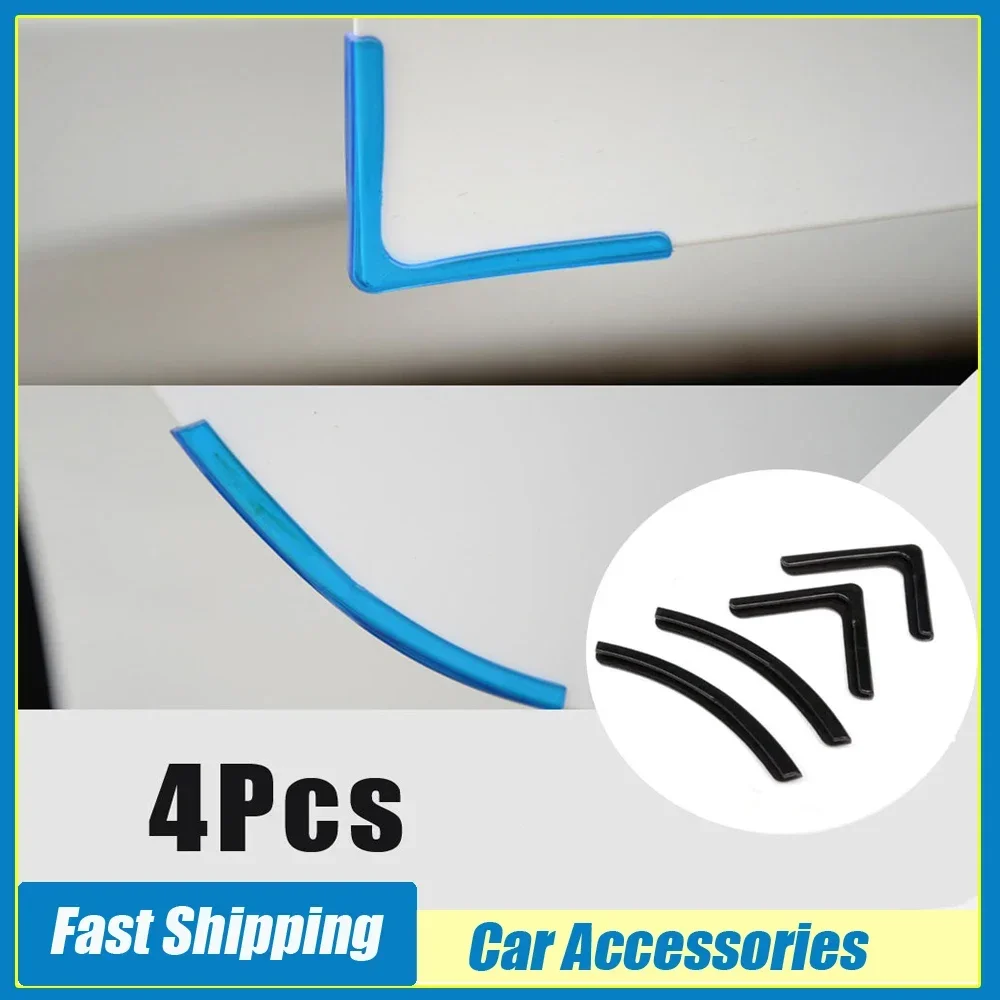 4pcs Car Door Corner Collision Avoidance Strip Car Door Edge Protect Sticker Auto Body Bumper Anti Scratch Strip Car Accessories