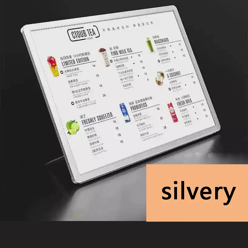 LED Coffee Shop Display Card Counter/Restaurant Bestellplatte A3/A4