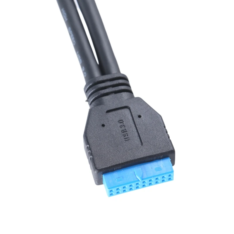 USB 20pin تمديد كابل داخلي USB3.0 19/20pin رأس منخفض لمحة ذكر إلى شاحن أنثي للوحات الأم للكمبيوتر