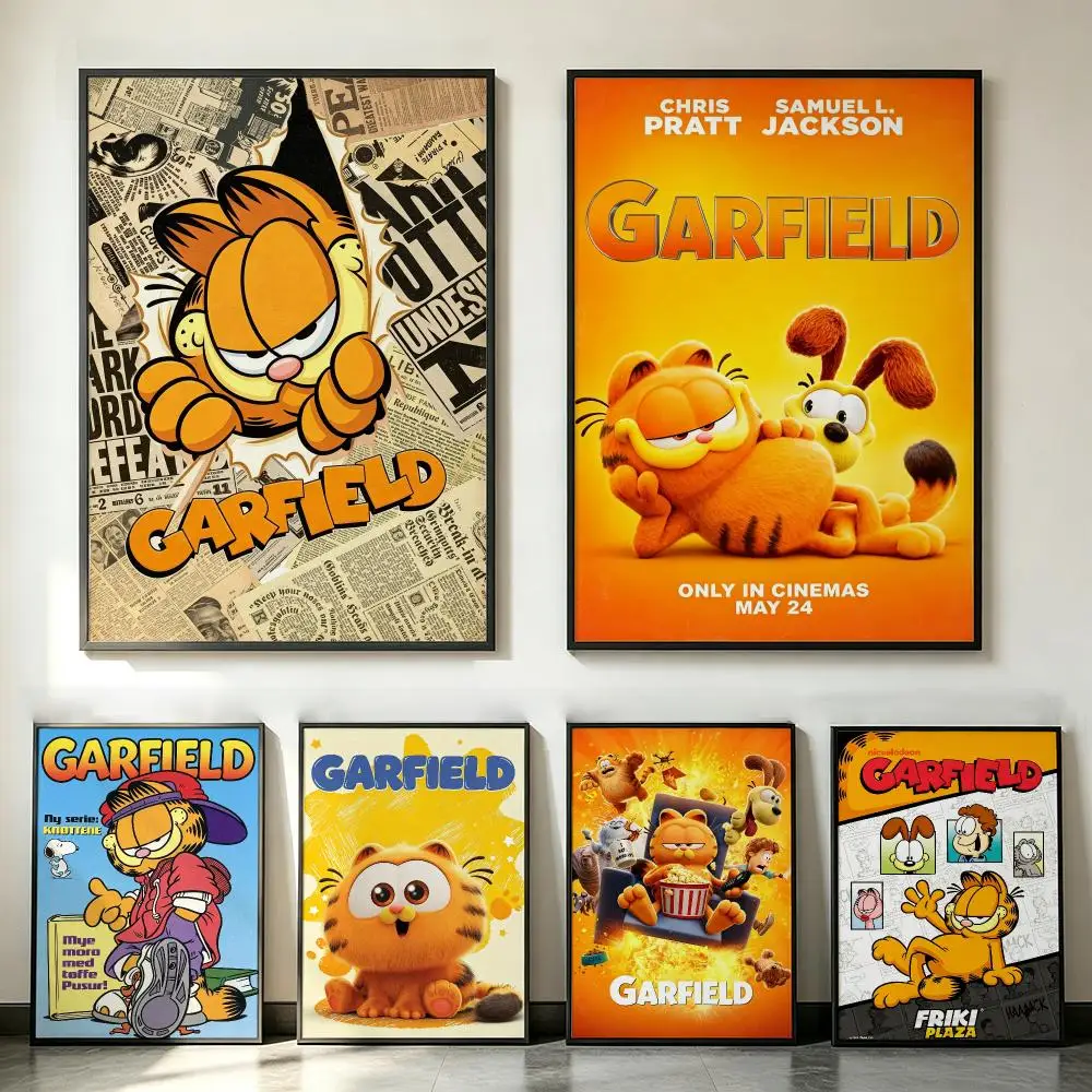 anime Garfield Poster Poster HD Trendy SelfAdhesive Wall Art Print For Living Room Bedroom Dorm Office Home Gift
