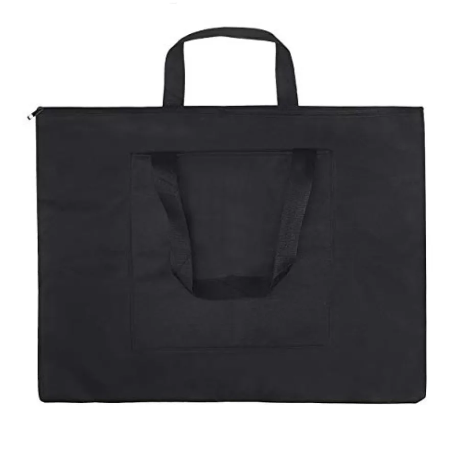 Bolsa de tablero de pintura de dibujo de lona impermeable A2 para artistas-estuche de almacenamiento de suministros de arte de bocetos negro duradero con H reforzado