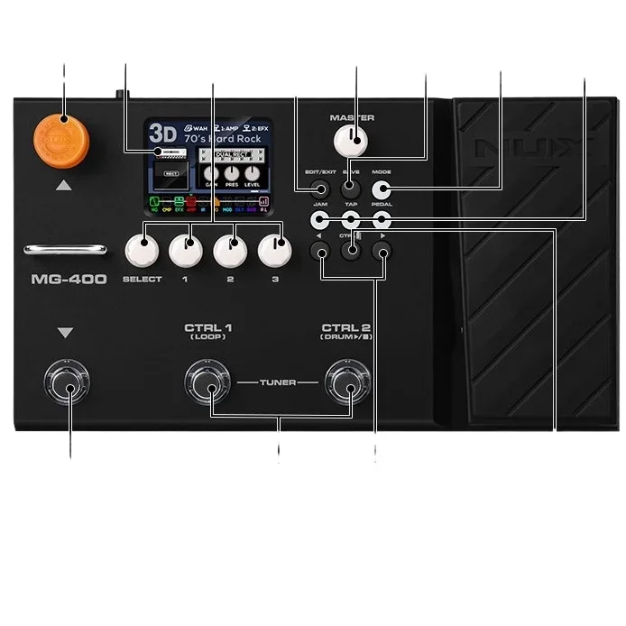 400 الغيتار الكهربائي باس المتكلم محاكاة طبل آلة كارت الصوت تسجيل حلقة تأثير شامل #1