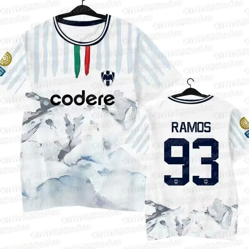 2026 Sommer Monterey BBVA Trikot Fan-Familien-T-Shirt, Atmungsaktives Schnelltrocknendes Top für Training und Sport, 3D-gedrucktes Kurzarmshirt – Detail 7