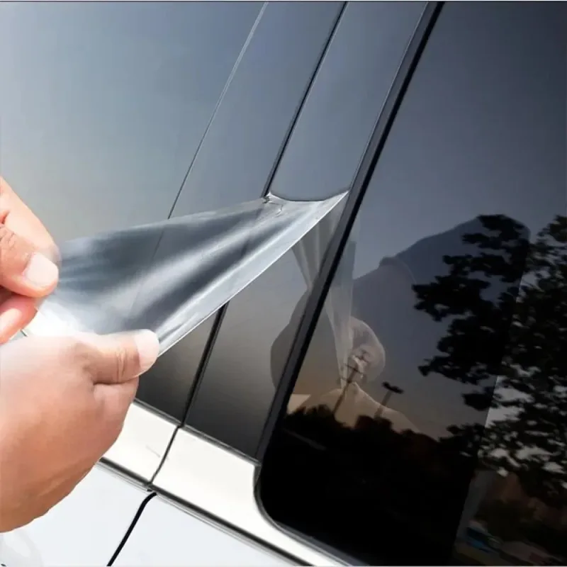 TPU Car Accessories Transparent Protect Car Exterior Film Center Pillar Car Stickers Strip For  XC40 XC60 XC90 21-23