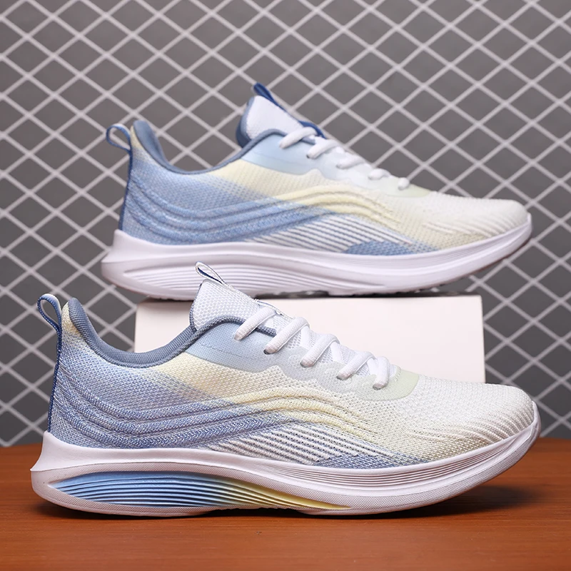 

Unisex Sports Shoes for Women Summer Breathable Lightweight Running Shoes Trendy Casual Sneakers Flat Tennis Shoes for Man