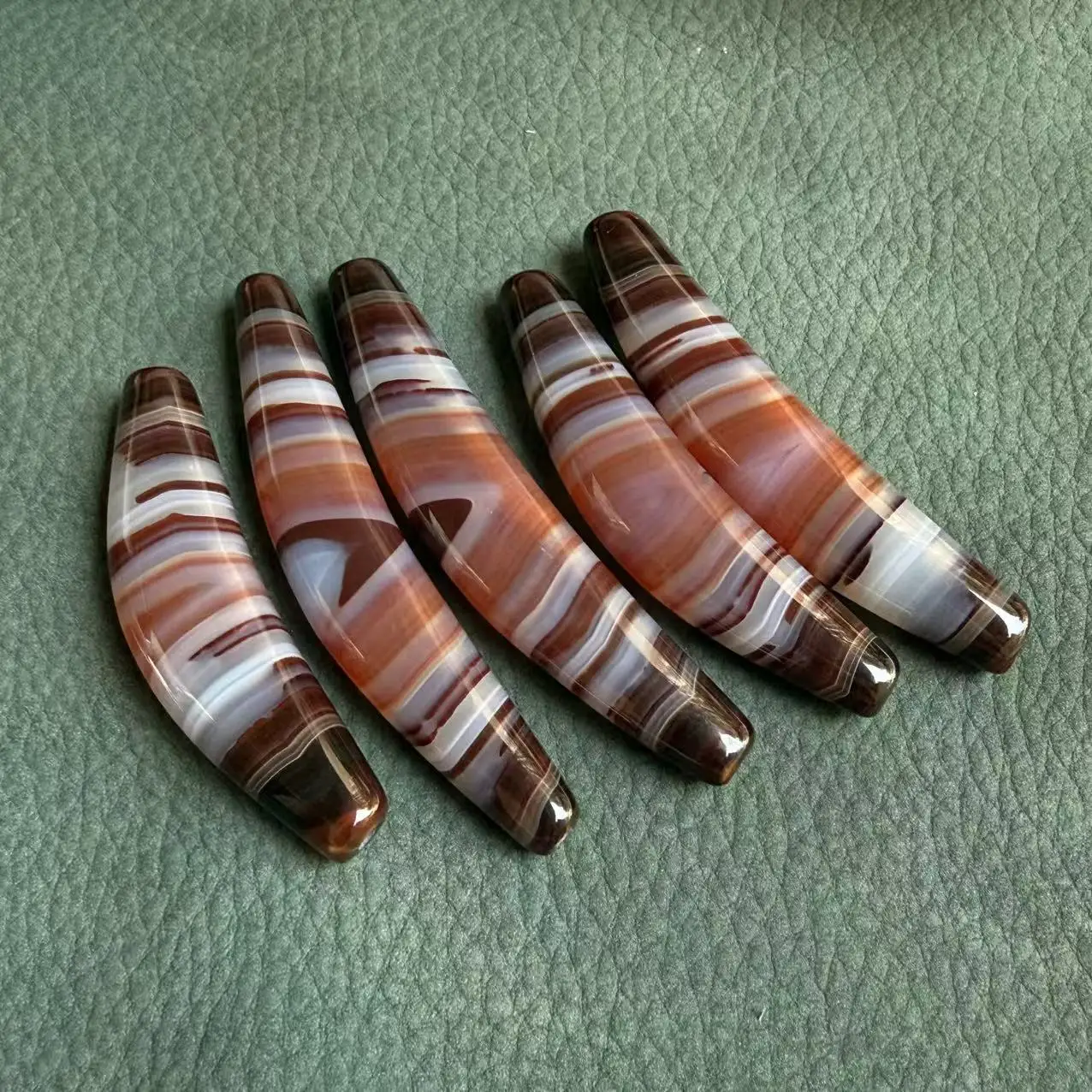 5pcs/lot Long size Ox Horn natural agate large pendant  dzi beads Tibetan styles for pendants
