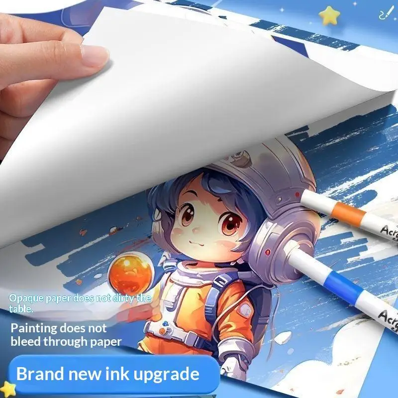 Thin-barreled Markers, Waterproof And Multi-colored Watercolor Pens For Children And Elementary School Students, Gift Box.