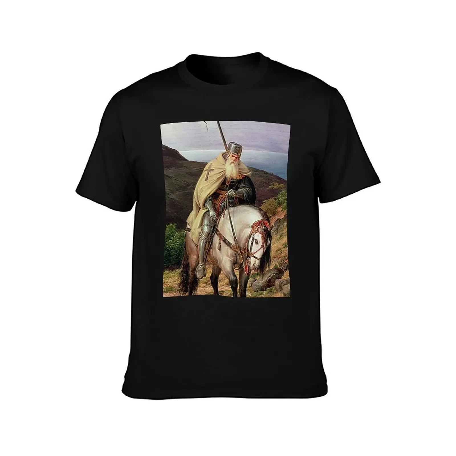 The Last Crusader, by Carl Friedrich Lessing T-Shirt Creative Graphic Tee Shirt T-Shirt