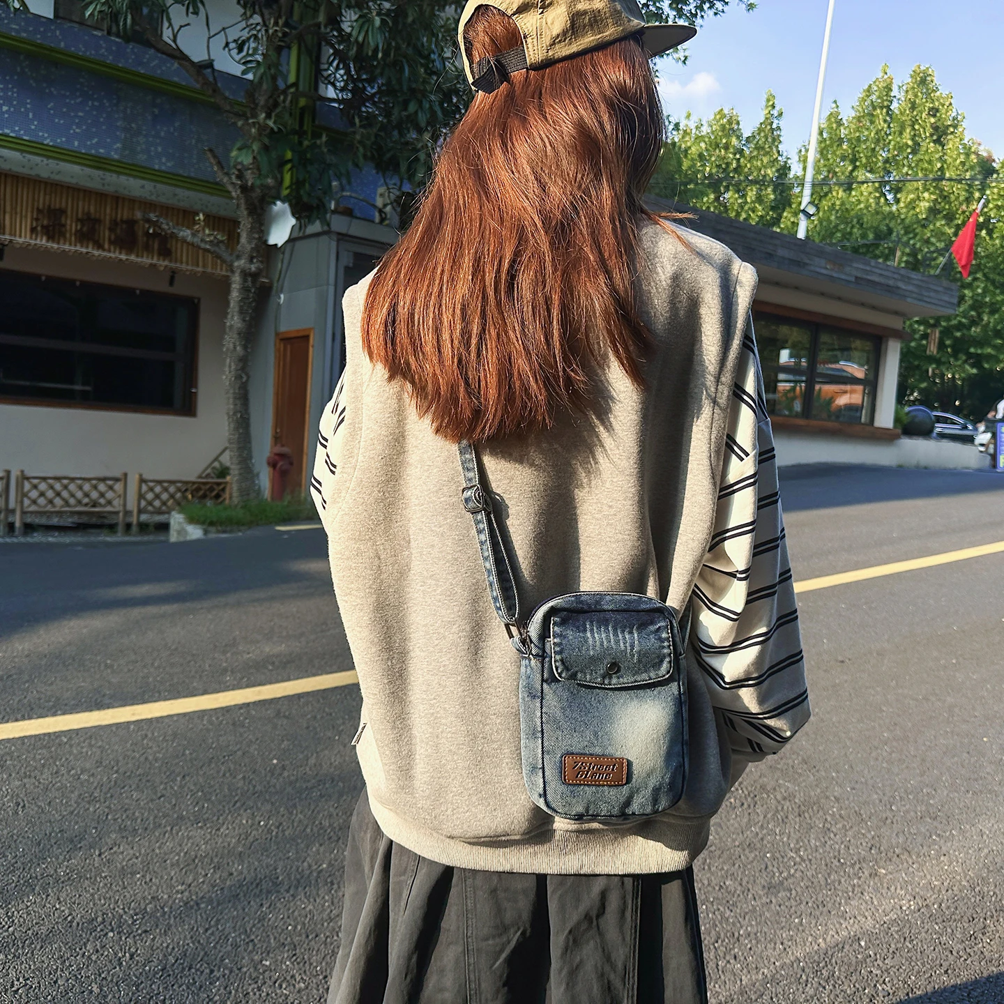 

Mini Denim Women's Bag Gradient Shoulder Bag Jeans Messenger Bag Y2K Eco Bag Korean Shopper Cowboy Handbag Vintage Satchel Phone