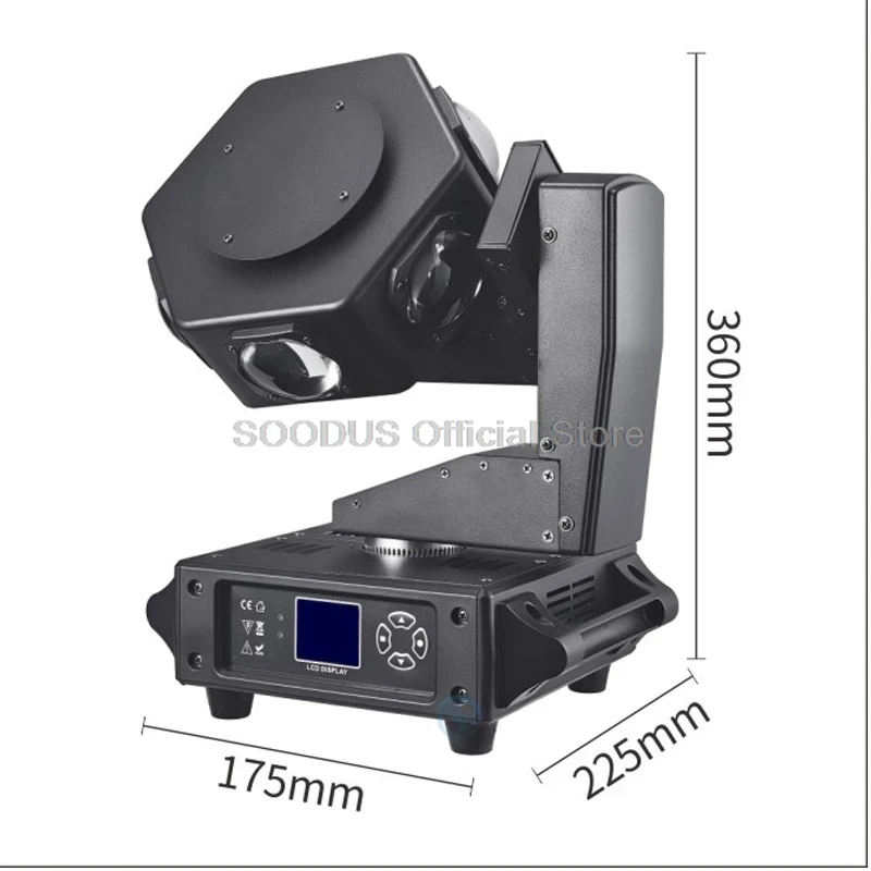 Imagem -04 - Led Rgbw Beam Rotation Moving Head Light Strobe Rotating Effect Dmx512 Effect Lights dj Disco Party Club Show Efeitos de Palco 6x40w