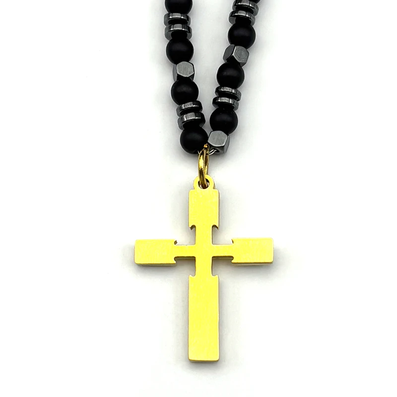 الدين الصليب حجر الراين سلسلة عنق للنساء الرجال الفولاذ المقاوم للصدأ الذهب اللون العصرية حفل زفاف القلائد مجوهرات الإكسسوار