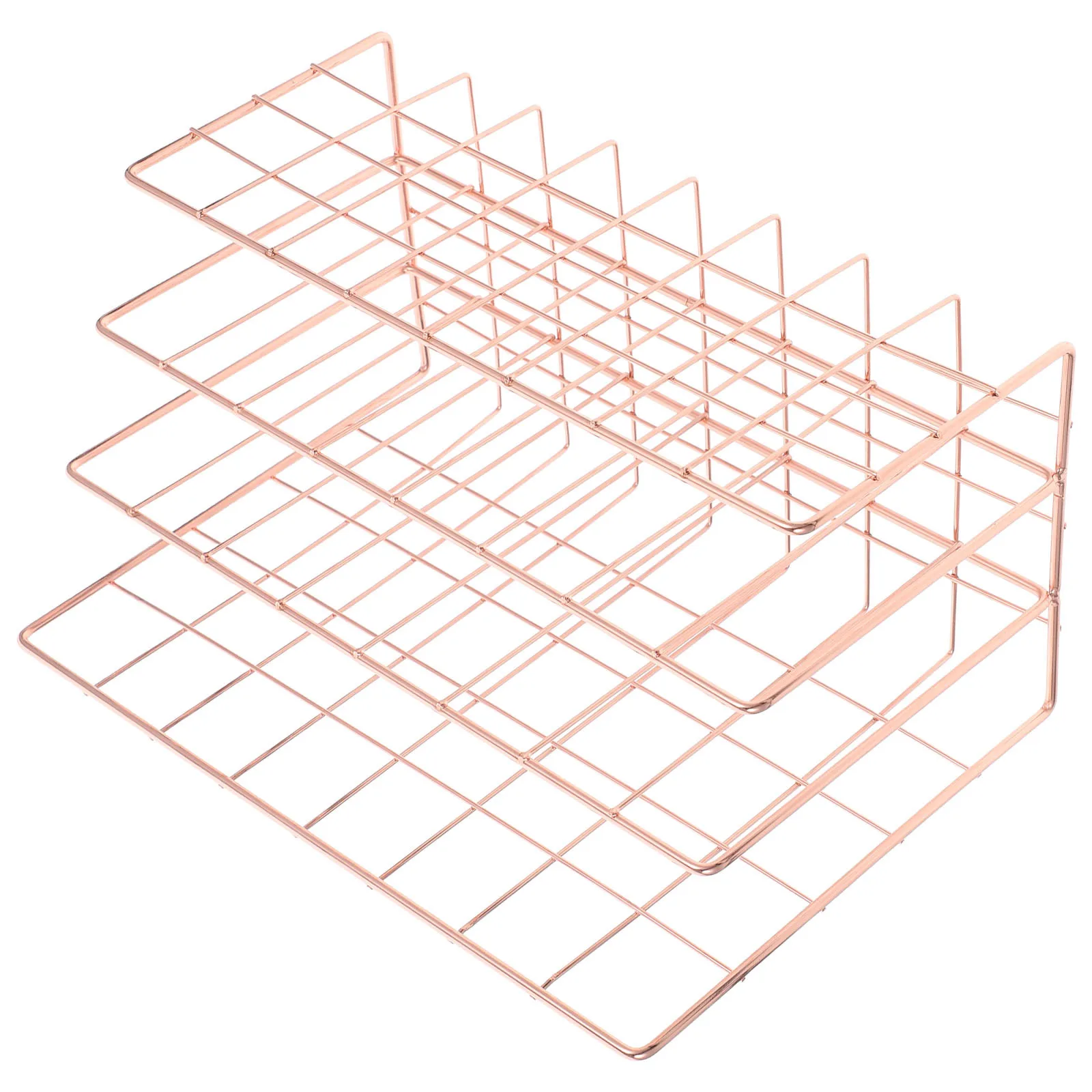 

Iron Art Desk File Holder Mail Organizer Desktop File Sorter Countertop Notebook Organizer Multifunctional Workspace