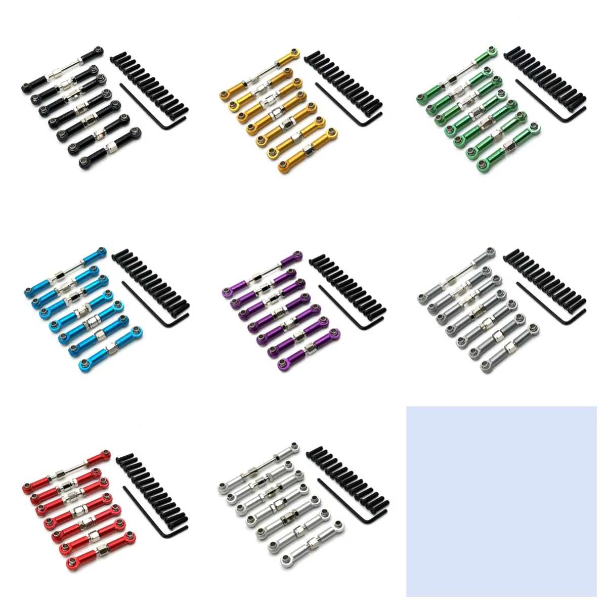 

Wltoys 1/10 104072 remote control car parts metal upgrade adjustable pull rod steering rod