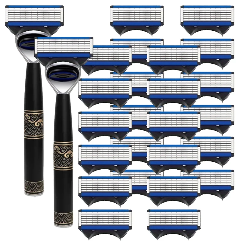 laminas-de-barbeador-masculinas-de-aco-inoxidavel-de-6-camadas-substituiveis-cabecotes-de-substituicao-de-laminas-de-seguranca-classicas-em-formato-t-pacote-multiplo-adequado-para